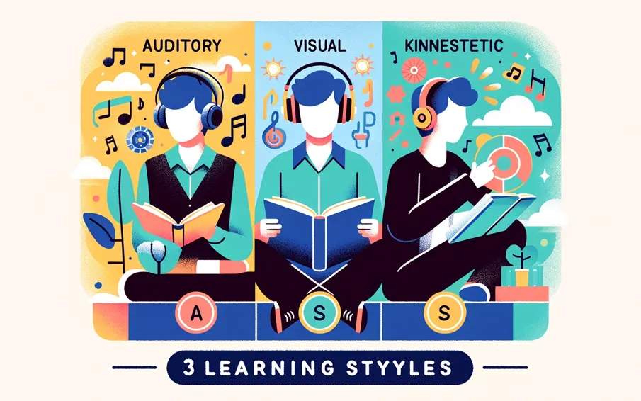Three types of learning styles